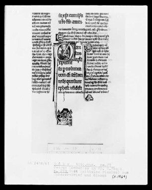 Petrus Lombardus, Commentarius in epistolas Sanct Pauli: Initialen P