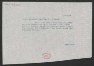 Brief an Ludwig Rottenberg : 14.04.1914