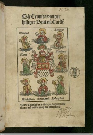 Die Cronica von der hilliger stat von Coellen