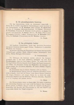 19. Das philologische Institut.