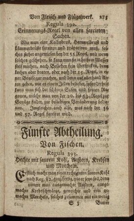 Fünfte Abtheilung. Von Fischen.