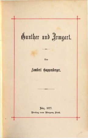 Gunther und Irmgart
