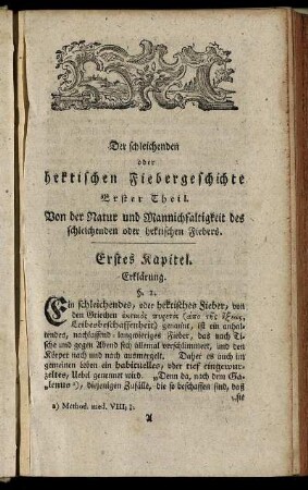 Erstes Kapitel. Erklärung. - Viertes Kapitel. Vorhergehende Ursachen.