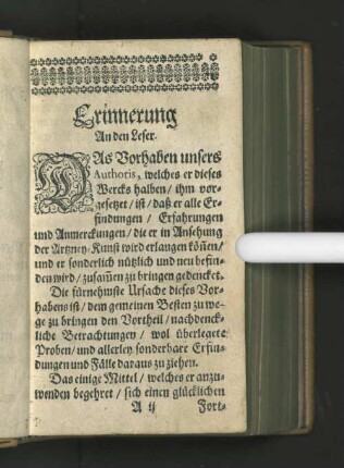 Erinnerung An den Leser