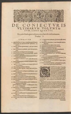 De Coniecturis Ultimarum Voluntatum, Liber Quartus.