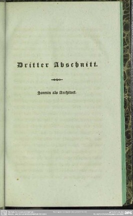 Dritter Abschnitt. Sonnin als Architect