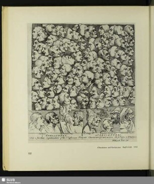 Charaktere und Karikaturen. Kupferstich, 1743