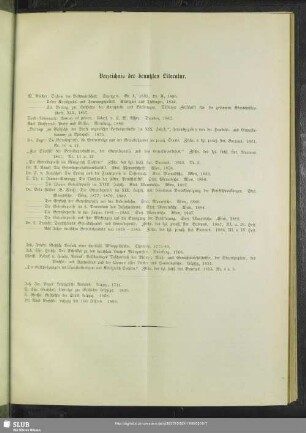 Verzeichnis der benutzten Literatur