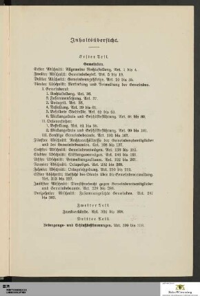 Inhaltsübersicht