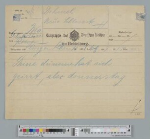 Telegramm an Richard Dehmel