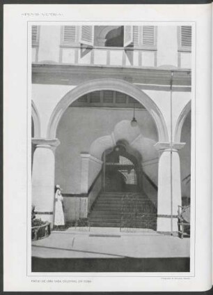 Patio de una casa colonial en Cuba : Fotografía de González Garaño