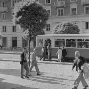Straßenbahnverkehr in der Innenstadt Sofias