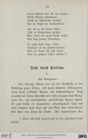 Reise durch Toskana