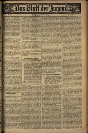 Zweite Ausgabe vom Mittwoch, den 22. Januar 1930.