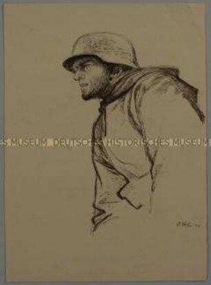 Deutscher Soldat in Winterausrüstung