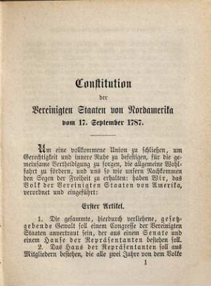Parlamentarisches Taschenbuch : enthaltend die Verfassungen von ..., 1. Enthaltend die Verfassungen von Nordamerika, Maine, Louisiana, Norwegen, Belgien, England, Neapel, Toscana, Piemont, Sardinien und den Entwurf des deutschen Reichsgrundgesetzes