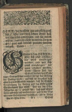 [Die stetige Selbst-Erdniedrigung/]