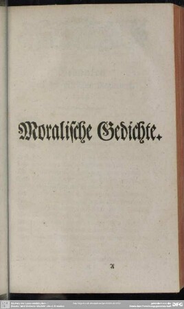 Moralische Gedichte