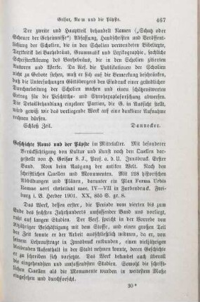 467-472 [Rezension] Grisar, Hartmann, Rom beim Ausgang der antiken Welt