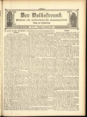 Ausgabe vom Sonntag, den 14. November 1909.