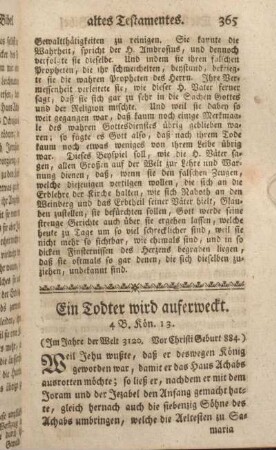 Ein Todter wird auferweckt. 4 B. Kön. 13.