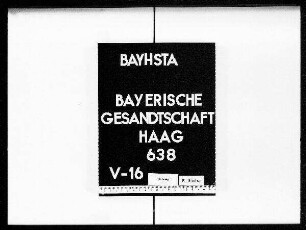 Briefe an die bayerische Gesandtschaft von Triva