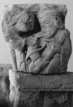 Kapitell: Isaakopfer?, Abraham und der Engel