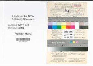 Entnazifizierung Heinz Frericks , geb. 28.11.1921 (Handlungsgehilfe)