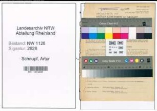 Entnazifizierung Artur Schnupf , geb. 31.10.1904 (Polizist)