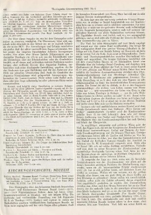 Kirchengeschichte: Neuzeit