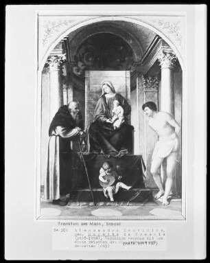 Thronende Madonna mit den Heiligen Antonius Abbas und Sebastian