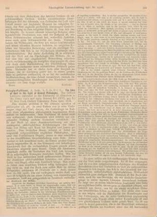 333-335 [Rezension] Pringle-Pattison, A. Seth., The Idea of God in the light of Recent Philosophy