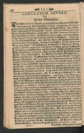 Conclusum Imperii sive Reichs-Gutachten.