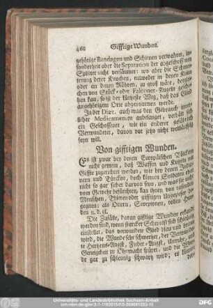 Von gifftigen Wunden.