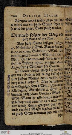 Hernach folget der Weg von hoch Siena biß gen Rom
