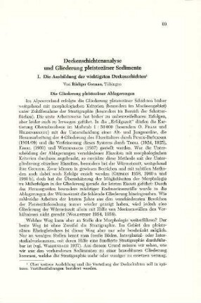 Deckenschichtenanalyse und Gliederung pleistozäner Sedimente