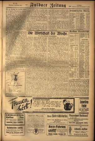 Zweite Ausgabe vom Sonntag, den 08. Februar 1925.
