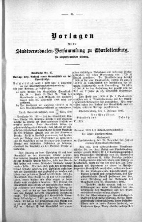 In nicht öffendlicher Sitzung (47), 10. Februar 1909