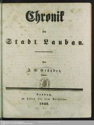 Chronik der Stadt Lauban