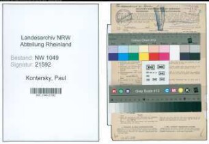 Entnazifizierung Paul Kontarsky , geb. 26.06.1889 (Schriftleiter)
