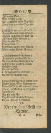 37. Der freudige Geist im Creutze