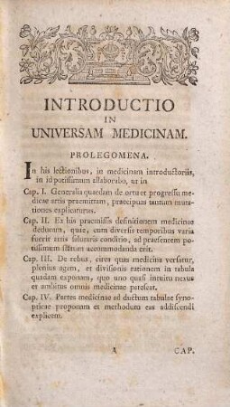 Institutiones physiologiae : cum praemissa introd. in universam medicinam praelectionibus academicis accomodatae