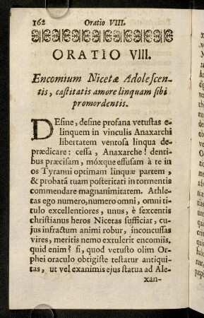 162-171, Oratio VIII