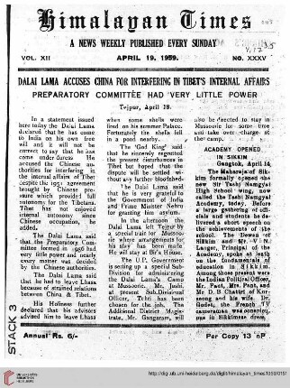 No. XXXV (19 April 1959)