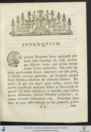 Proloquium.