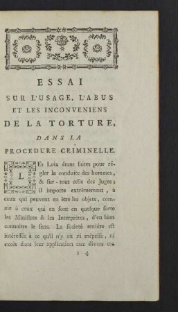 Essai sur L`usage