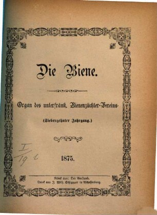 Die Biene. 17. 1875