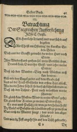 III. Betrachtung Der Siegreichen Aufferstehung Jesu Christi.
