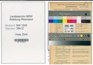 Entnazifizierung Emil Voss , geb. 16.12.1898 (Kaufmaennischer Angestellter)