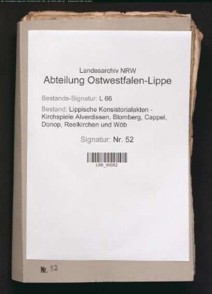 Berufung, Vorstellung und Bestätigung der Pfarrer [siehe auch L 73 Nr. 105 (1791)]
